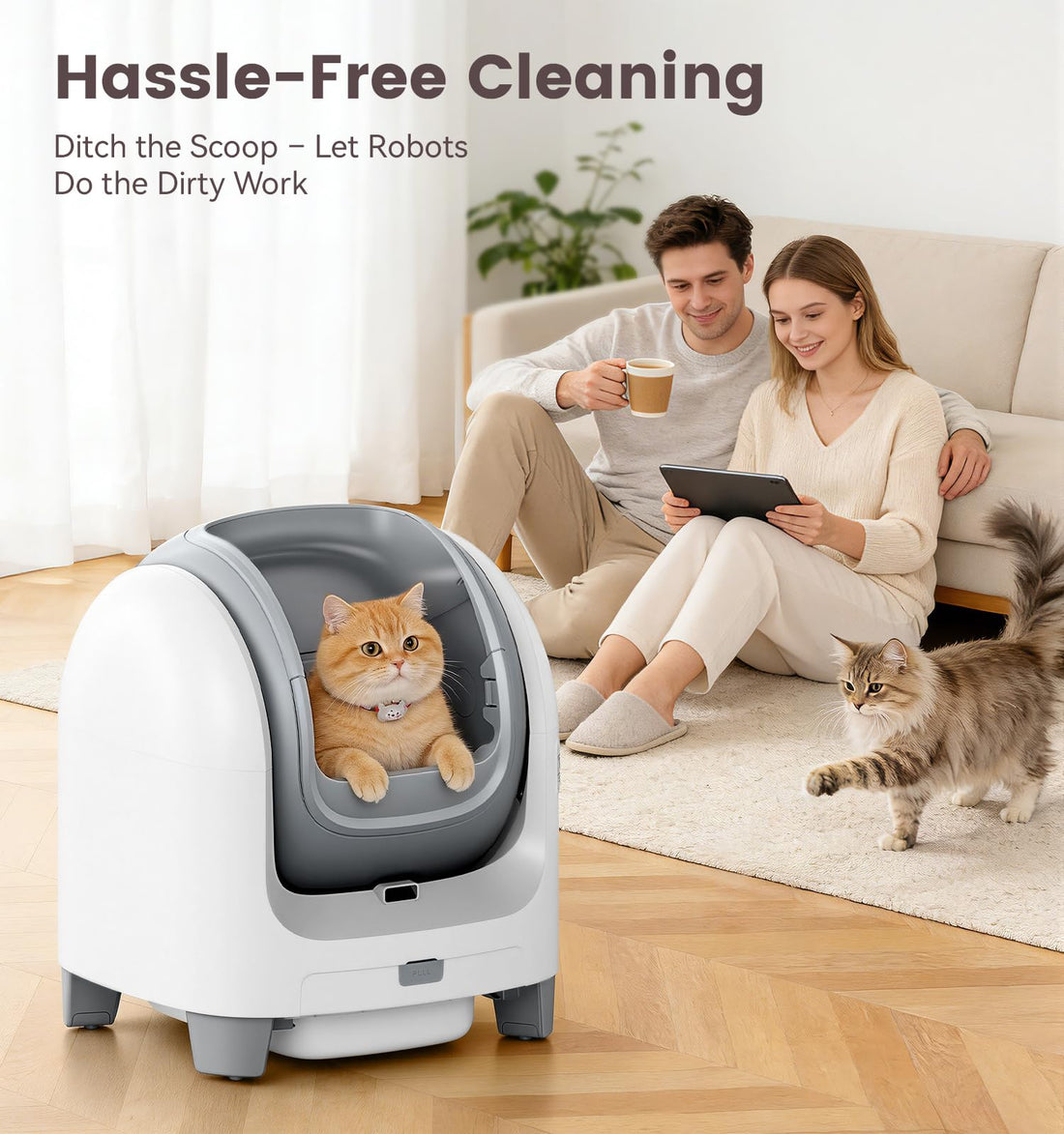 Extra Large Series-Self Cleaning Litter Box for Large Cats